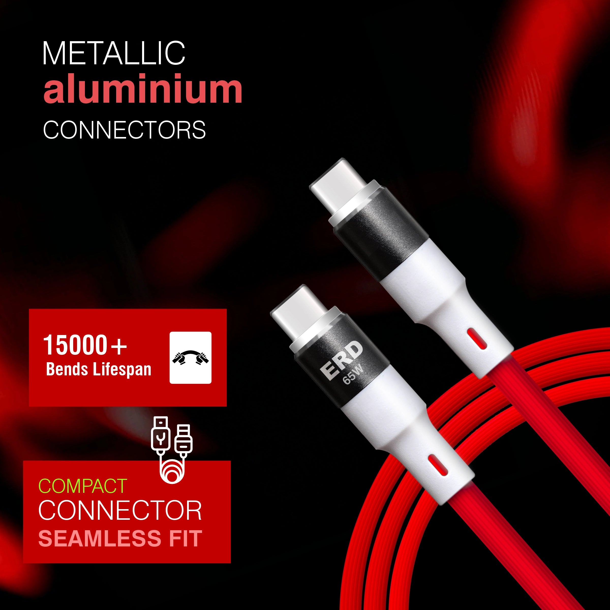 ERD UC-121 USB-C TO C Metal Data Cable